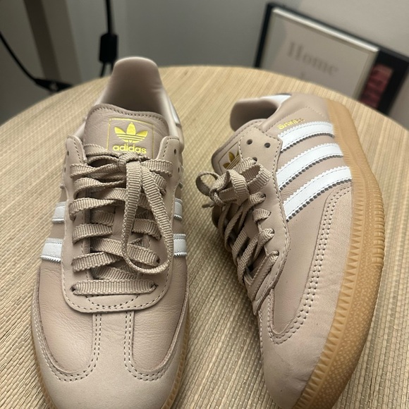 Addidas Samba Leather Sneakers (Taupe) - Picture 2 of 5